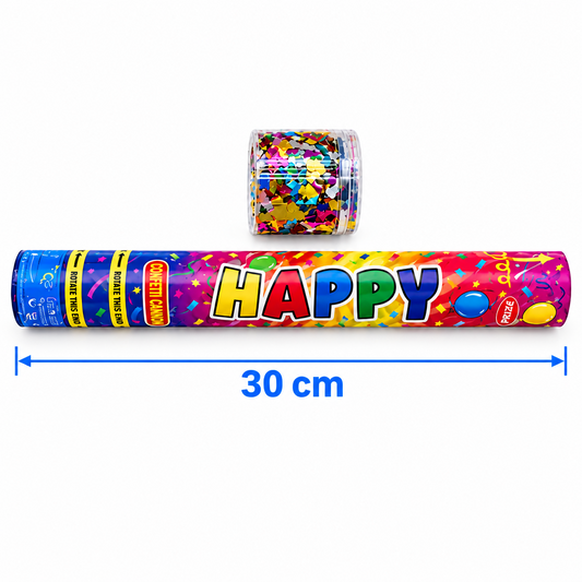 Pack de 5 - Lanzador de confeti - Cañón de confeti - Varios tamaños