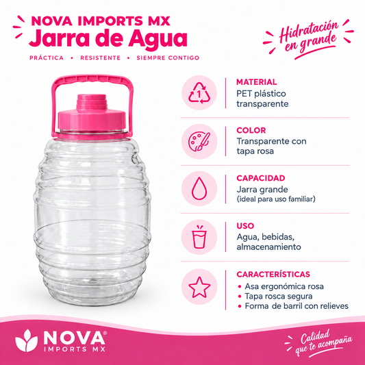 Barril para agua de 20 L sin válvula con asa