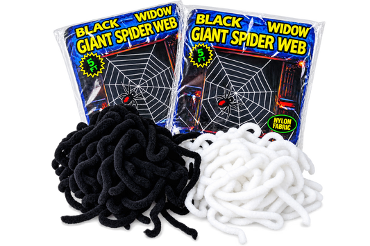 Telaraña Decorativa Halloween 2x2m – Blanca y Negra (Pack 2 piezas)