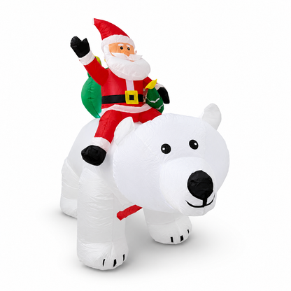 OSO CON SANTA INFLABLE C/MOVIMIENTO C/8