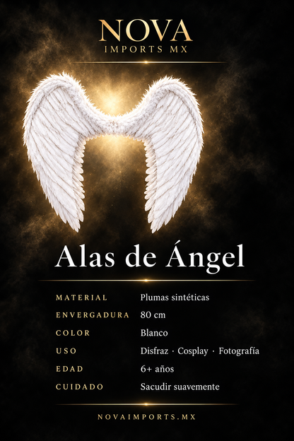 Pack de 3 - Alas de ángel 80 cm, ideal para disfraz de Halloween 6