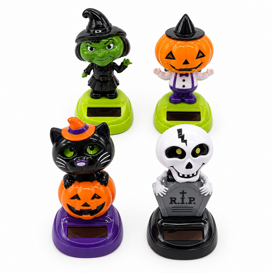 ADORNO SOLAR HALLOWEEN PAQUETE DE 4 PZ MIX BAILAN