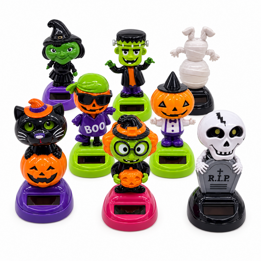 Adorno Solar Halloween Mix Bailarín — Paquete 24 pz | Mayoreo