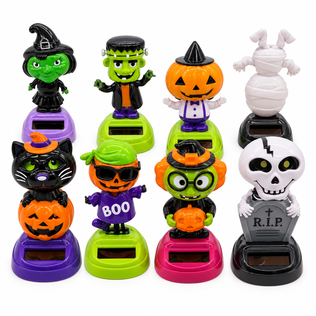 Adorno Solar Halloween Mix Bailarín — Paquete 12 pz | Mayoreo