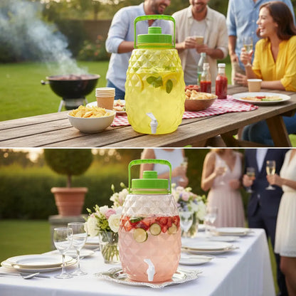 Vitrolero Dispensador De Bebidas De 15 Litros Con Llave Amarillo