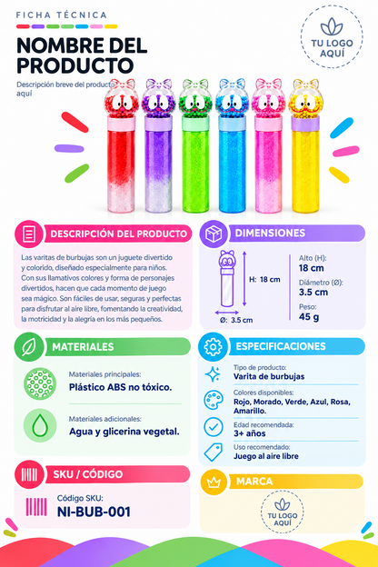 Pack de 6 Slimes, Crystal Mud Cat, Colores surtidos