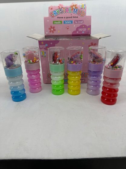 12 Pack Slimes, Crystal Mud Flowers, Colores surtidos.