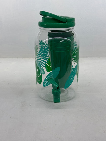 Jarra de 3.8L + 4 Vasos Color Verde Diseño Hojas