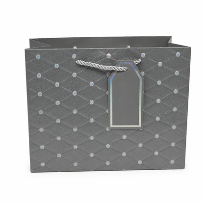12 Bolsas de regalo- puntos craquelados con textura multicolor - S, 23 × 17.7 × 10 cm
