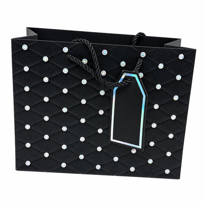 12 Bolsas de regalo- puntos craquelados con textura multicolor - S, 23 × 17.7 × 10 cm
