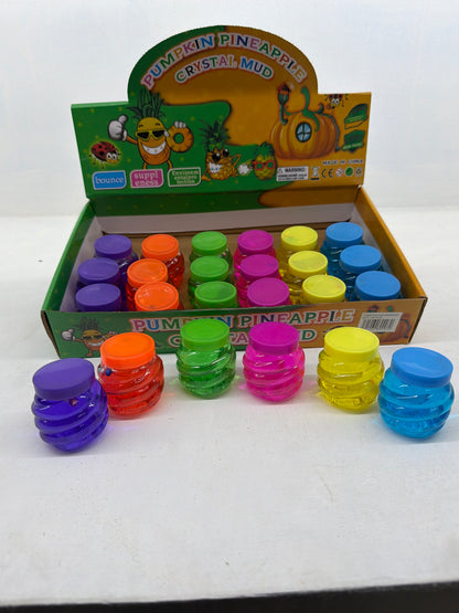 Pack con 20 Slimes Pumpkin Pineapple Crystal Mud, Colores surtidos