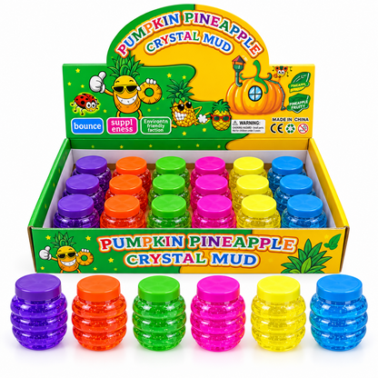 Pack con 20 Slimes Pumpkin Pineapple Crystal Mud, Colores surtidos