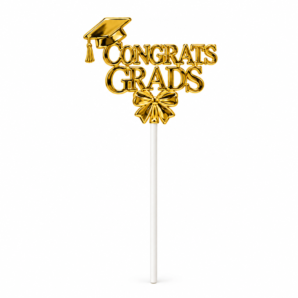 Pack de 6 - Topper para pastel de graduación Congrats Grads 6