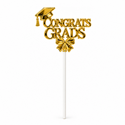 Pack de 6 - Topper para pastel de graduación Congrats Grads 6