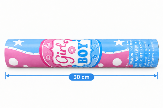 Lanzador de confeti de revelación de género, 30 cm, versión polvo