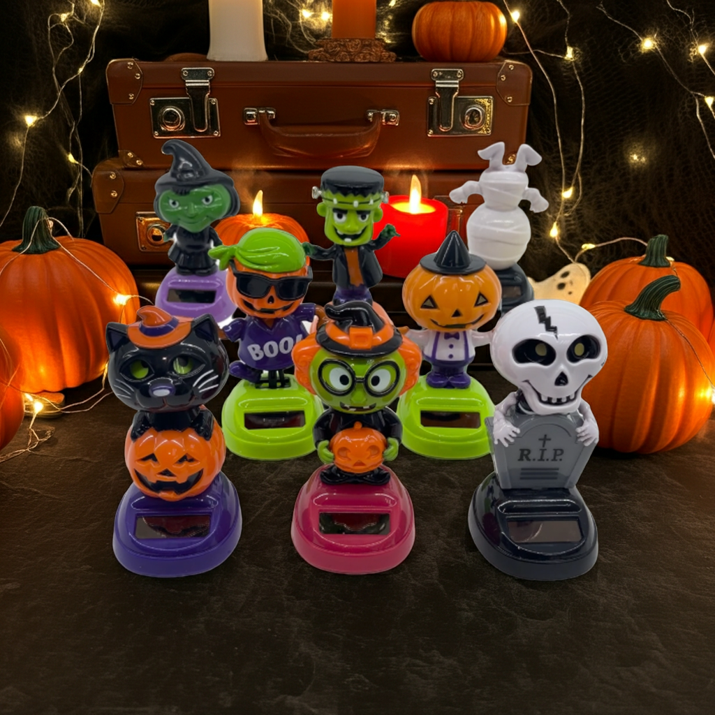 ADORNO SOLAR HALLOWEEN PAQUETE DE 4 PZ MIX BAILAN