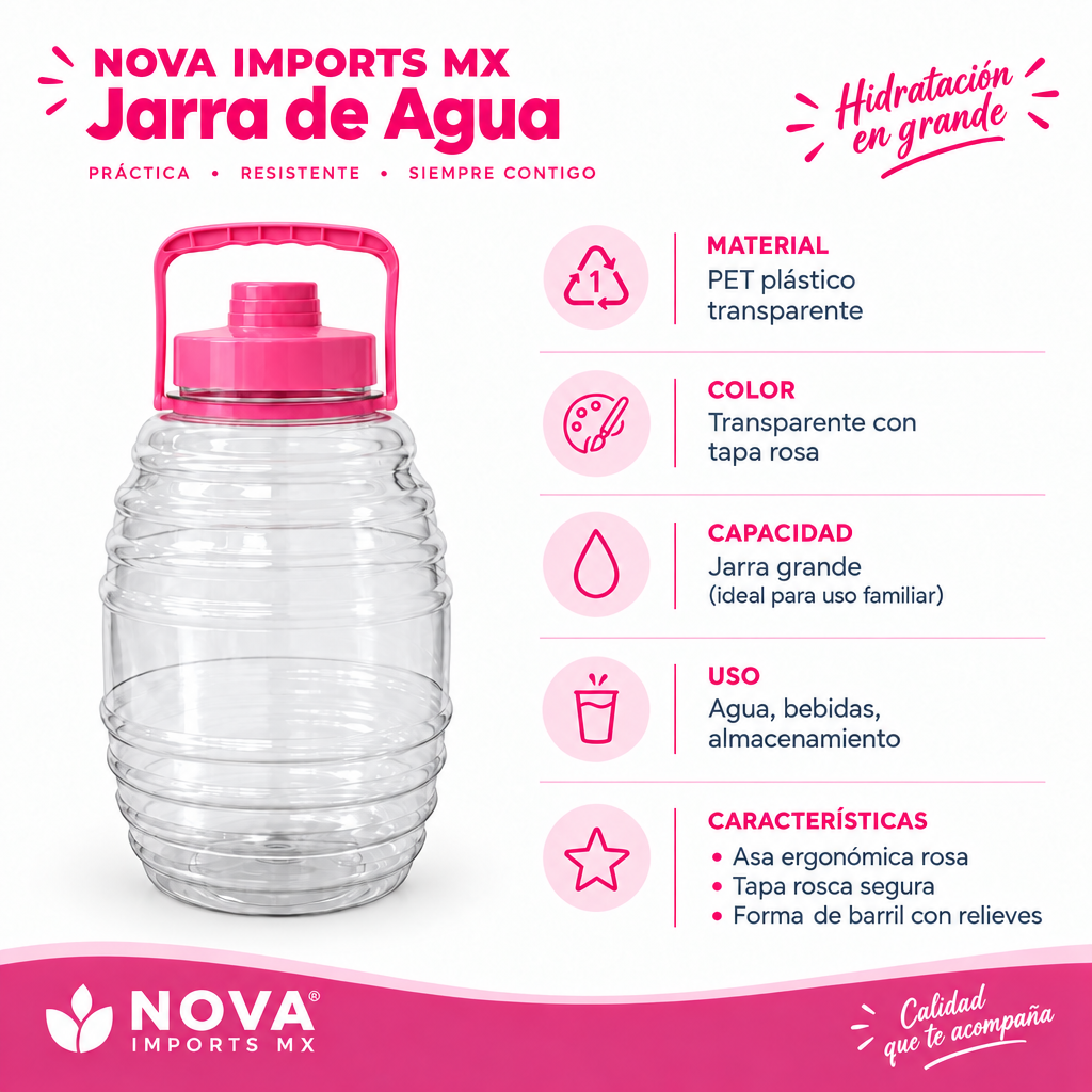 Barril para agua de 20 L sin válvula con asa