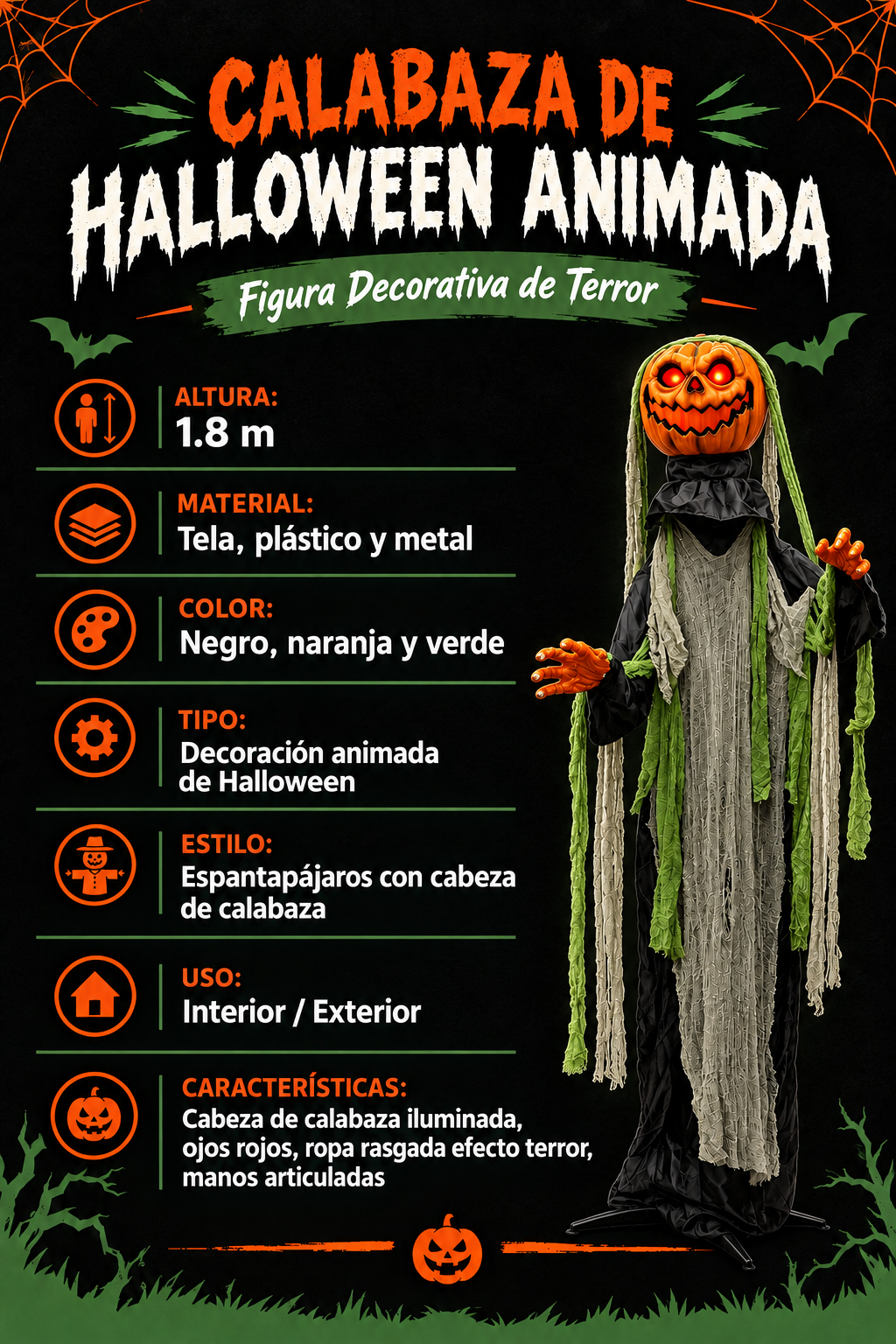 CALABAZA MOVIMIENTO HALLOWEEN