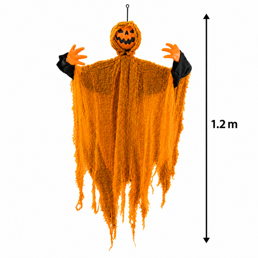 CALABAZA ANIMATRONICA CON MOVIMIENTO SPOKY HALLOWEEN  - Adorno Halloween 1.2 m
