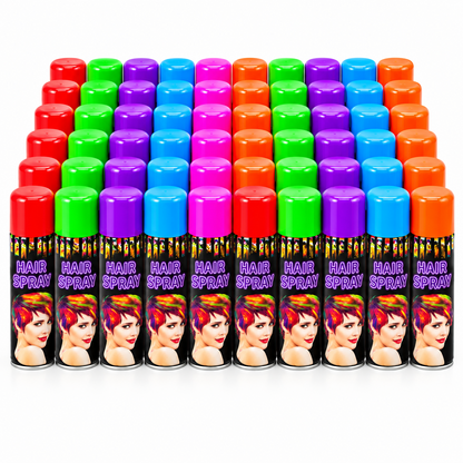Pack de 72 surtido - Aerosol de colores para fiestas