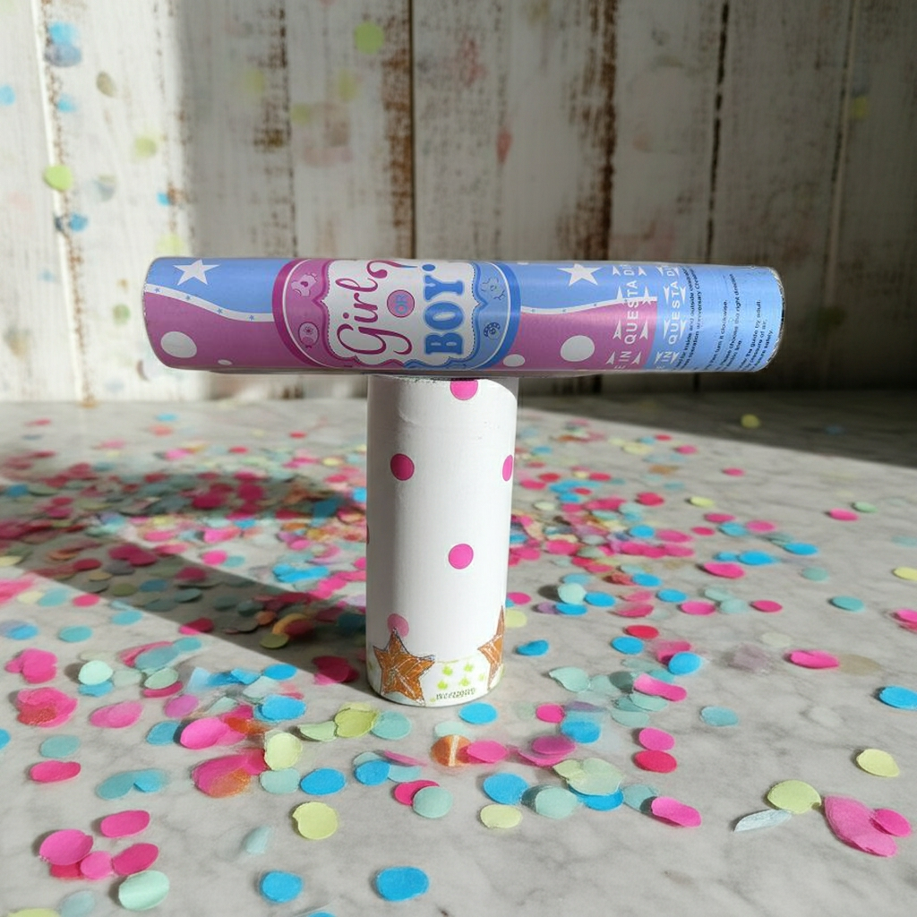 Pack de 6 surtido - Lanzador de confeti de género, 30 cm, versión papelillos 4