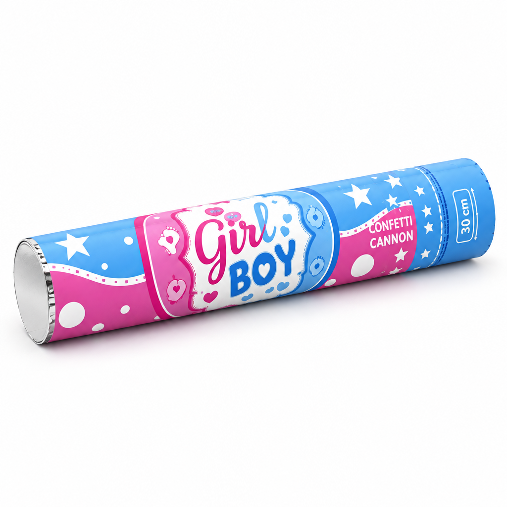 Pack de 6 surtido - Lanzador de confeti de género, 30 cm, versión papelillos 3